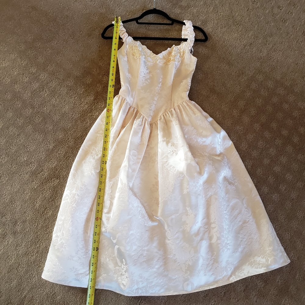 Jessica McClintock GunneSax Vintage Semi-formal Dress Brocade Size 3/4 - Picture 15 of 16